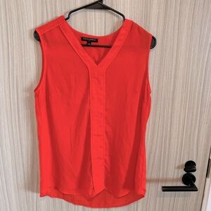 Banana Republic, red sleeveless blouse